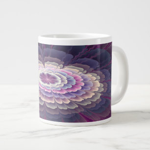 Auffällige Blumenfarbige Abstrakte Fraktal-Kunst R Jumbo-Tasse