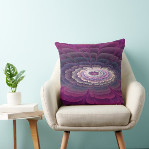 Auffällige Blumenfarbige Abstrakte Fraktal-Kunst R Kissen