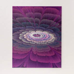 Auffällige Blumenfarbige abstrakte Fraktalkunst Ro Puzzle