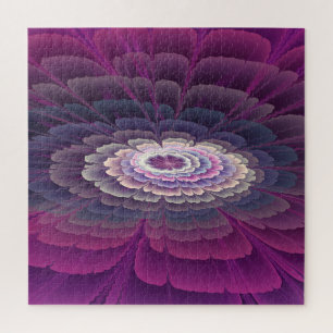 Auffällige Blumenfarbige abstrakte Fraktalkunst Ro Puzzle