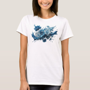 Auffällige silberne ABSTRACT ART Tragekunst T-Shirt