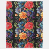 auffälligem Blumenmuster Fleecedecke (Vorderseite)
