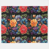 auffälligem Blumenmuster Fleecedecke (Vorderseite (Horizontal))