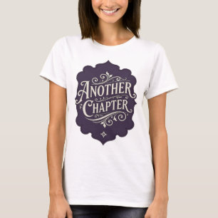 Auffälliger lila ANOTHER CHAPTER Druck T-Shirt