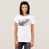 Auffälliger roter ABSTRACT ART Kunstdruck T-Shirt (Vorne ganz)