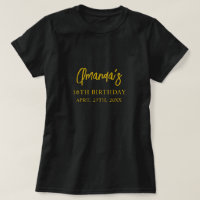 Auffälliger schwarzer und goldener Marmor Sweet 16