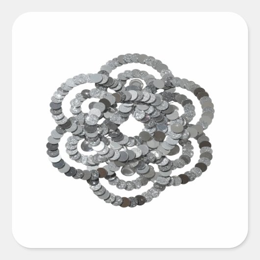 Auffälliger Silber SILVER COINS Craft Aufkleber (Vorderseite)