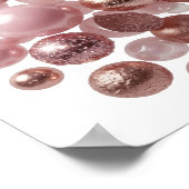 Auffälliger silberner KUNSTDRUCK ABSTRACT ART Poster (Ecke)