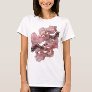 Auffälliger silberner KUNSTDruck ABSTRACT ART v2 T-Shirt