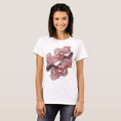 Auffälliger silberner KUNSTDruck ABSTRACT ART v2 T-Shirt (Vorne ganz)
