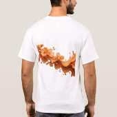 Auffälliges ABSTRACTES BLUMEN-Design T-Shirt (Rückseite)