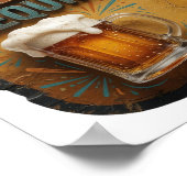 Auffälliges BIER ERFORDERLICH Textdesign Poster (Ecke)