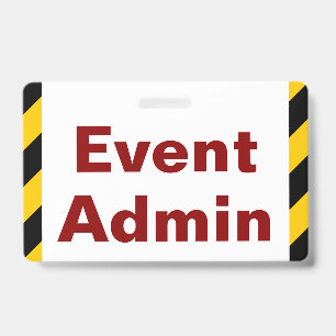 Auffälliges "Event Admin"-Abzeichen Ausweis