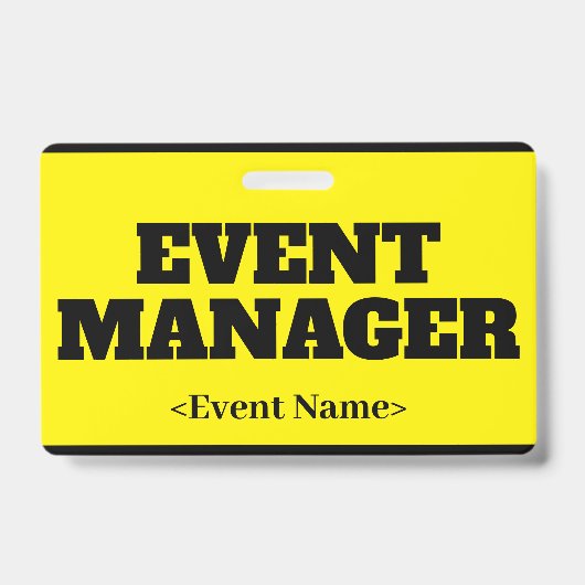 Auffälliges "EVENT MANAGER"-Abzeichen Ausweis (Vorderseite)