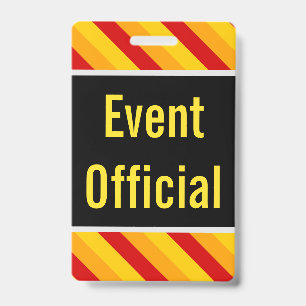Auffälliges "Event Official" Abzeichen Ausweis