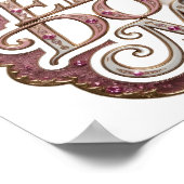 Auffälliges Gold FREEDOM Grafikdesign Poster (Ecke)