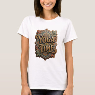 Auffälliges Gold YOGA TIME T-Shirt