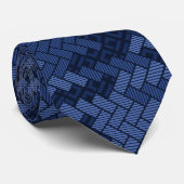 Auffälliges Muster der blauen Formen Krawatte (Gerollt)