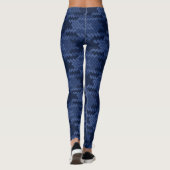 Auffälliges Muster der blauen Formen Leggings (Rückseite)