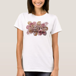 Auffälliges Pink TRINK MIT MIR Statement T-Shirt