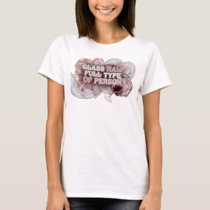 Auffälliges Rosa GLAS HALB VOLL-TYP VON PERSON T-Shirt