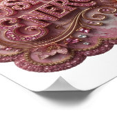 Auffälliges Rosa POSITIVE ENERGY Design Poster (Ecke)