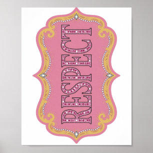 Auffälliges Rosa-RESPEKT-Zitat-Design v2 Poster