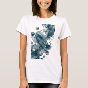 Auffälliges Silber ABSTRACT ART Grafik T-Shirt v2