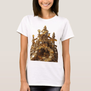 Auffälliges Silber ABSTRACT ART Künstlerisches Mot T-Shirt