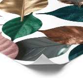 Auffälliges Silber-Blatt-Kühnes Design Poster (Ecke)