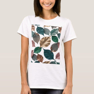 Auffälliges Silber-Blatt-Kühnes Design T-Shirt