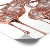 Auffälliges Silber ROSE GOLD GLAMOUR Textdesign Poster (Ecke)