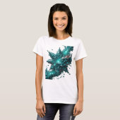 Auffälliges Silber-UNDEAD-Textdesign T-Shirt (Vorne ganz)