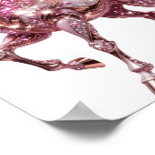 Auffälliges Silber-UNICORN-Design Poster (Ecke)
