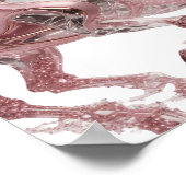 Auffälliges silbernes ABSTRACT ART Design Poster (Ecke)