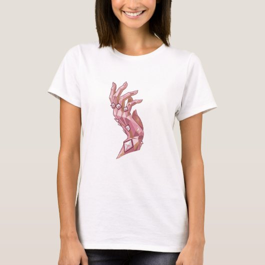 Auffälliges silbernes ABSTRACT ART Statement Desig T-Shirt (Vorderseite)