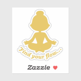 Auffinden des Durchflusstickers (gelb) Aufkleber