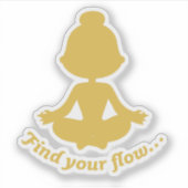 Auffinden des Durchflusstickers (gelb) Aufkleber (Vorderseite)