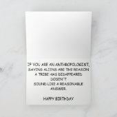 Auffinden einer überraschenden Geburtstagskarte Karte (Innenseite)