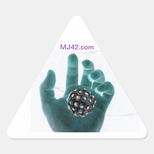 Auffinden eines Griff nach der Wahrnehmung Dreieckiger Aufkleber (Vorderseite)