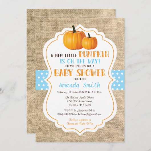 Auffindungskarte für Fallpumpen-Girl-Babydusche Einladung (Vorne/Hinten)