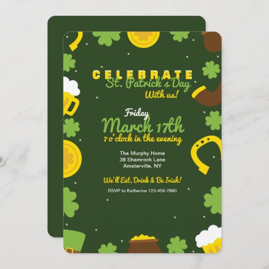 Aufforderung an Irland Einladung (Vorne/Hinten)