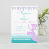 Aufforderung von Mermaid | Im Rahmen der Seeeinlad Einladung (Stehend Vorderseite)