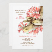 Aufforderung zur Begegnung mit Reptilien Einladung (Vorne/Hinten)