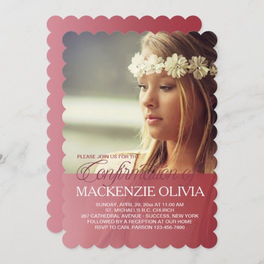 Aufforderung zur Bestätigung von Transparenz im ro Einladung (Vorne/Hinten)