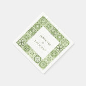 Aufforderung zur Einreichung von grünen spanischen Serviette (Ecke)