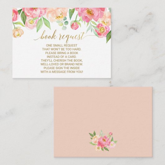 Aufforderung zur Einreichung von Peach & Pink-Buch Begleitkarte (Vorne/Hinten)