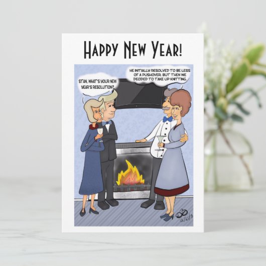 Aufforderung zur Entschließung für neue Jahre Einladung (Stehend Vorderseite)