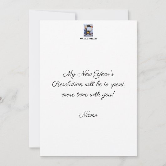 Aufforderung zur Entschließung für neue Jahre Einladung (Rückseite)