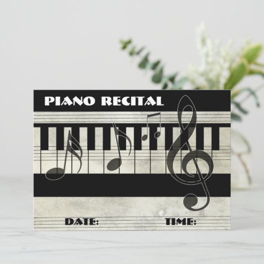 Aufforderung zur Erwägung von Piano Einladung (Stehend Vorderseite)